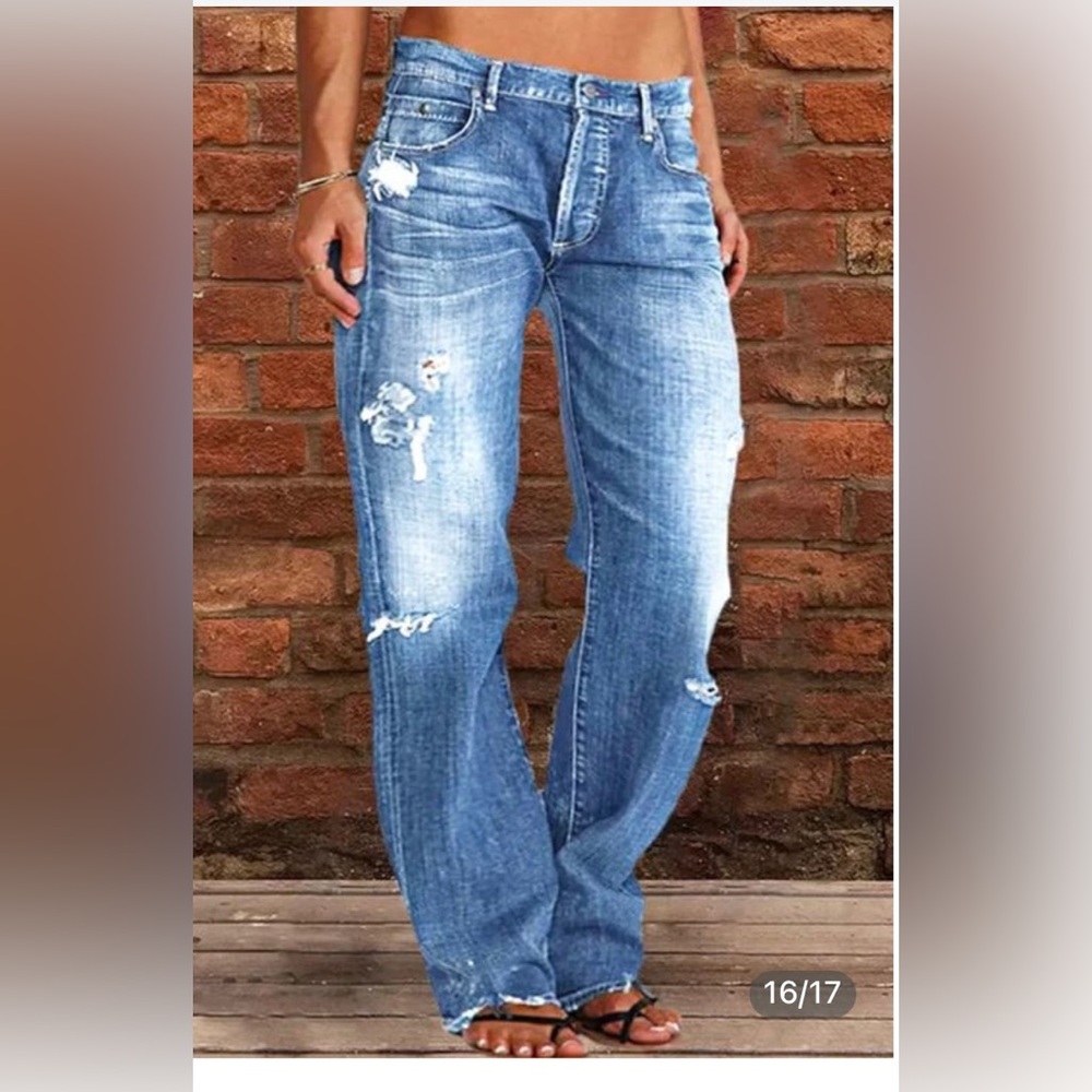 Womens Flamingals Jeans, Size 2XL, NEW WITH TAGS, Tipped Low Waist Straight Leg